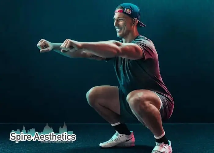 Image of man build leg muscle Westcliff on Sea through exercise