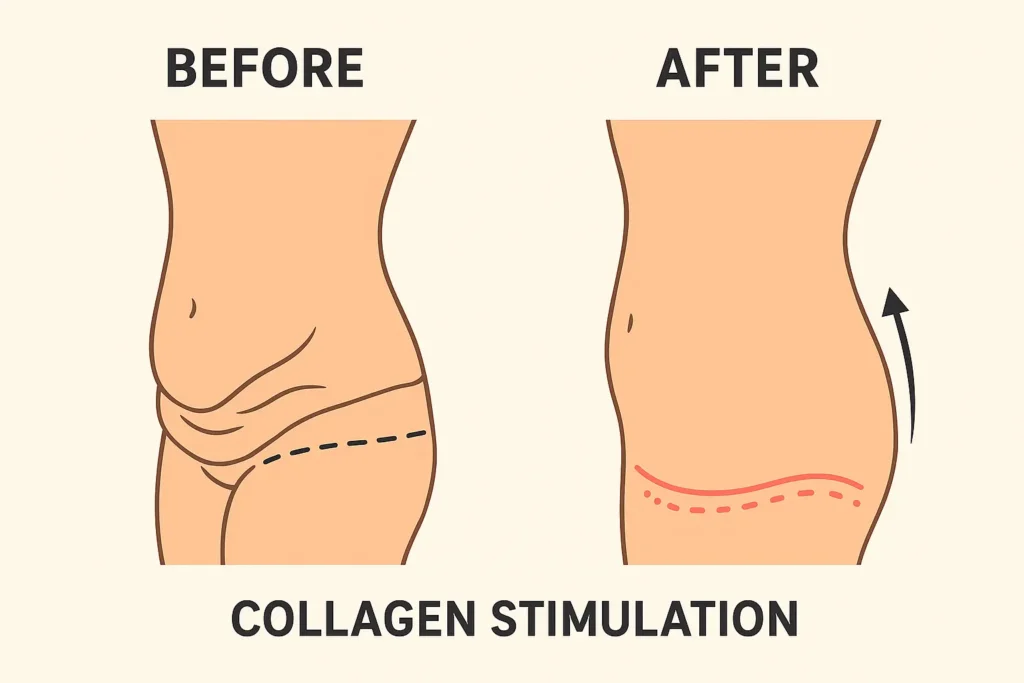 Before and after results for sagging skin after weight loss injections Westcliff on Sea