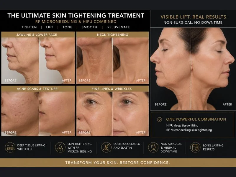 Results of combined treatment for the ultimate skin tightening treatment Westcliff on Sea