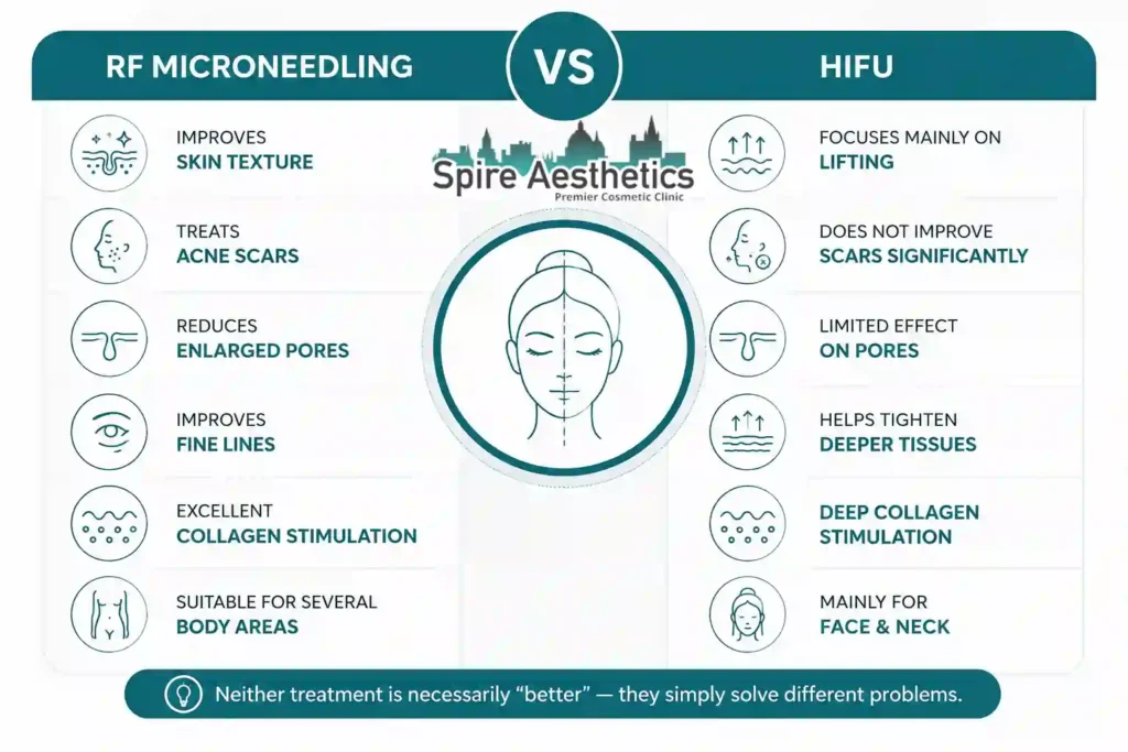 RF Microneedling vs HIFU: Which Treatment Gives Better Results Westcliff on Sea?